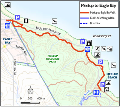 Meelup Beach Eagle Bay Walk Map