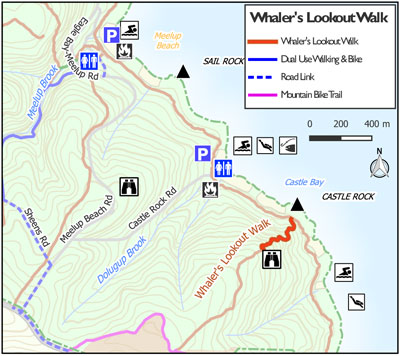 Meelup Park Whalers lookout Map