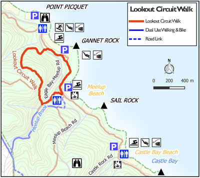Meelup Park lookout circuit Map