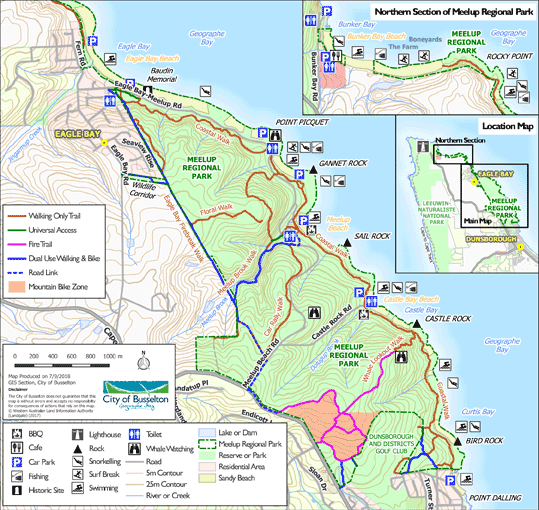 Meelup Regional Park Trails Map lg