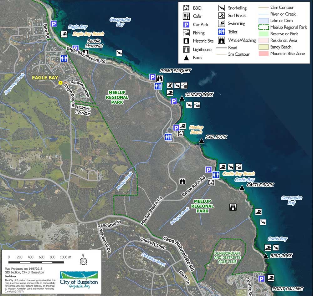 Meelup park Waterways map