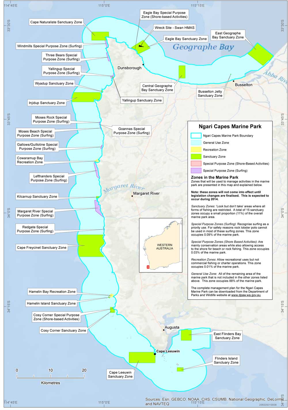 Ngari Capes Marine Park New Map