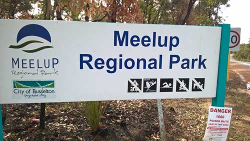 Publications Meelup park entry sign